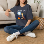 Level Up Alpaca Campfire T-Shirt