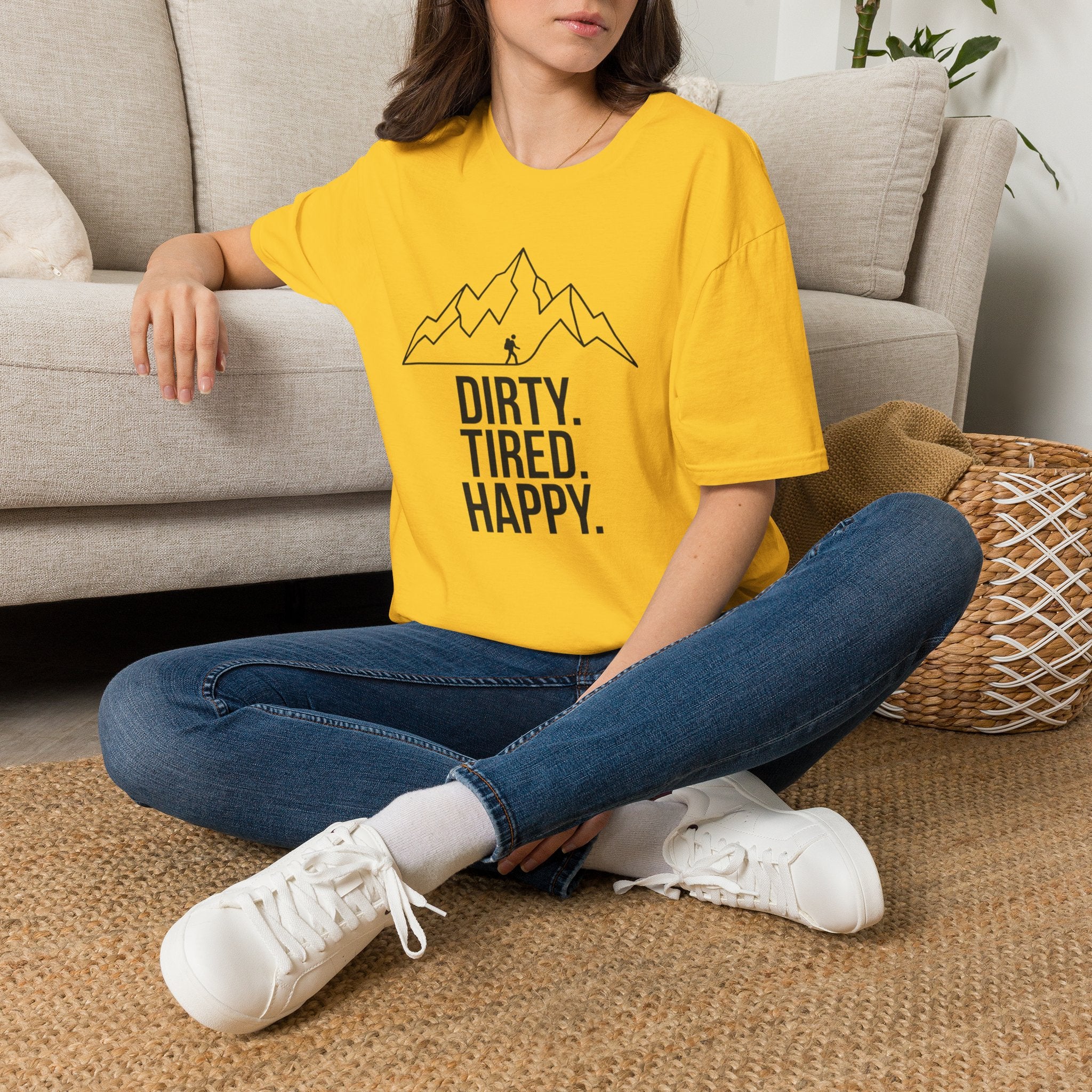 Dirty Tired Happy Outline T-Shirt