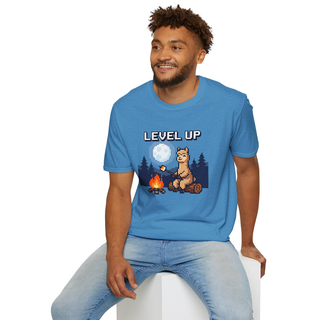 Level Up Alpaca Campfire T-Shirt