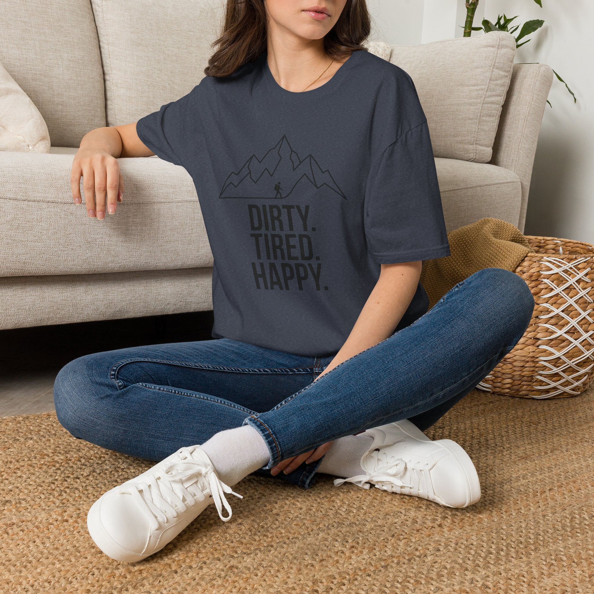 Dirty Tired Happy Outline T-Shirt