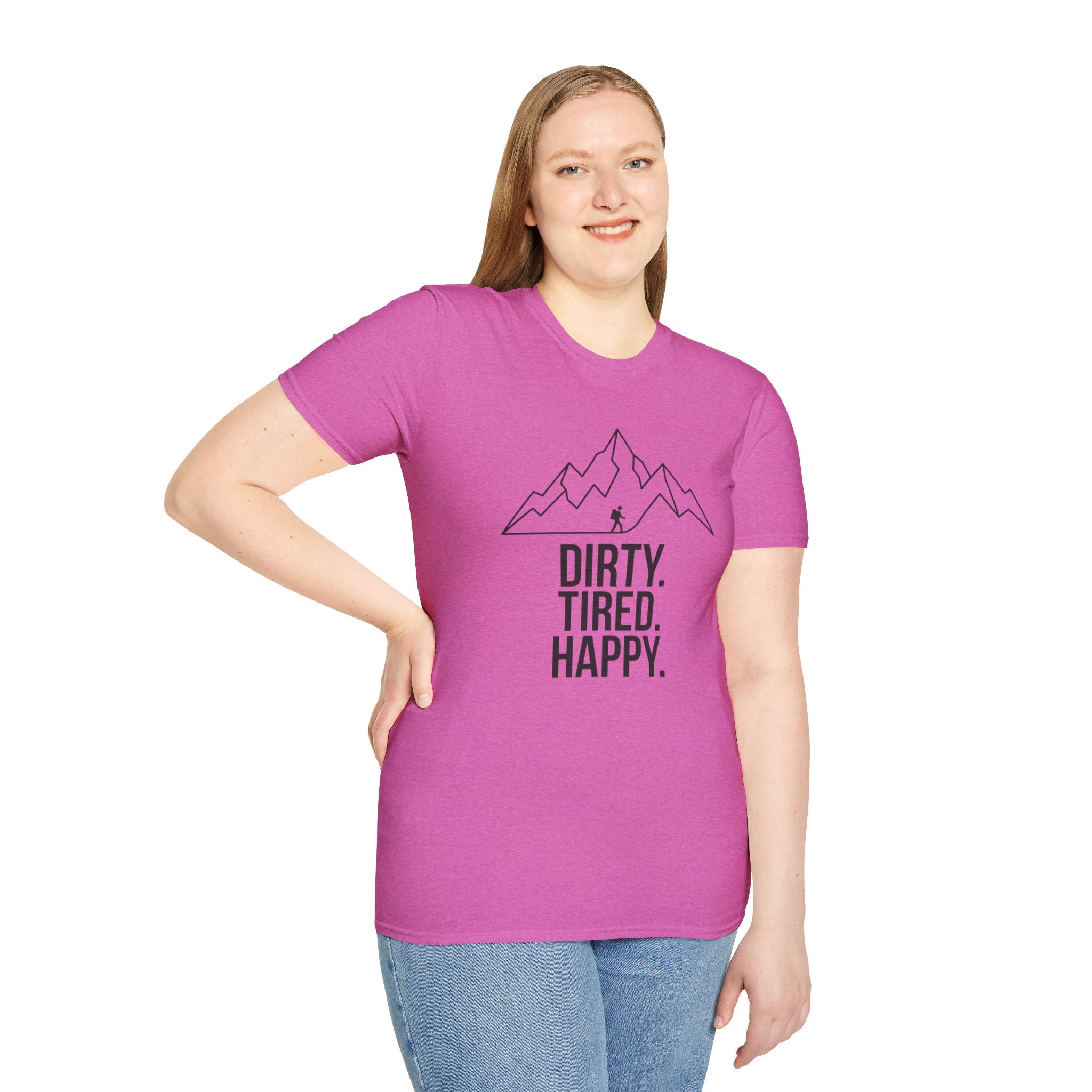 Dirty Tired Happy Outline T-Shirt