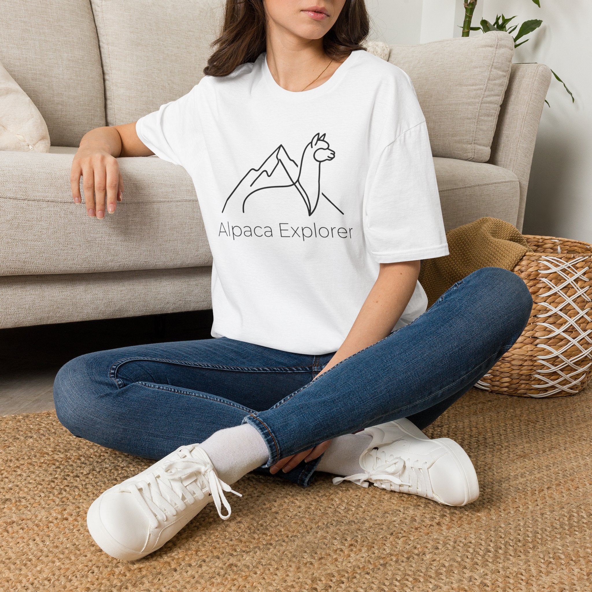 Alpaca Explorer Outline T-Shirt