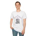 Dirty Tired Happy Outline T-Shirt