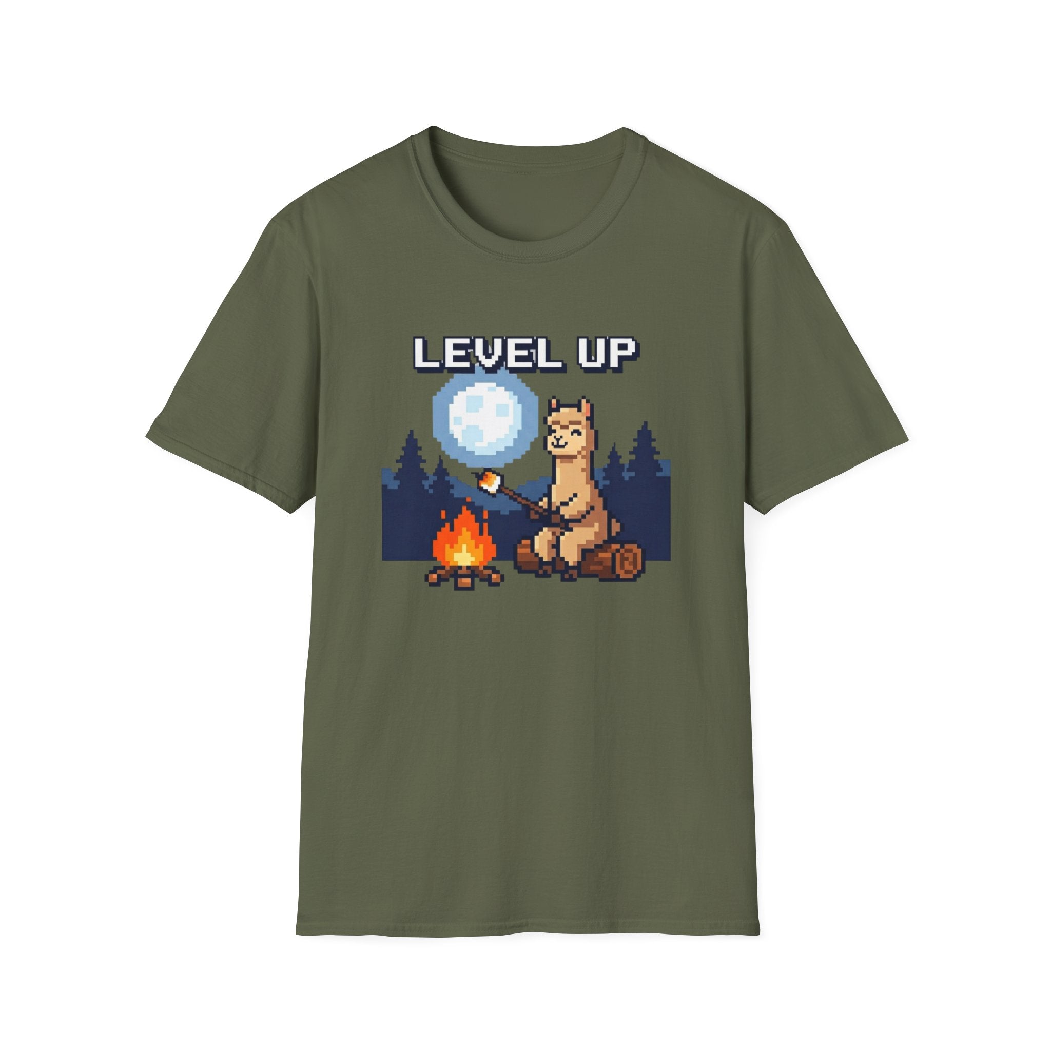 Level Up Alpaca Campfire T-Shirt