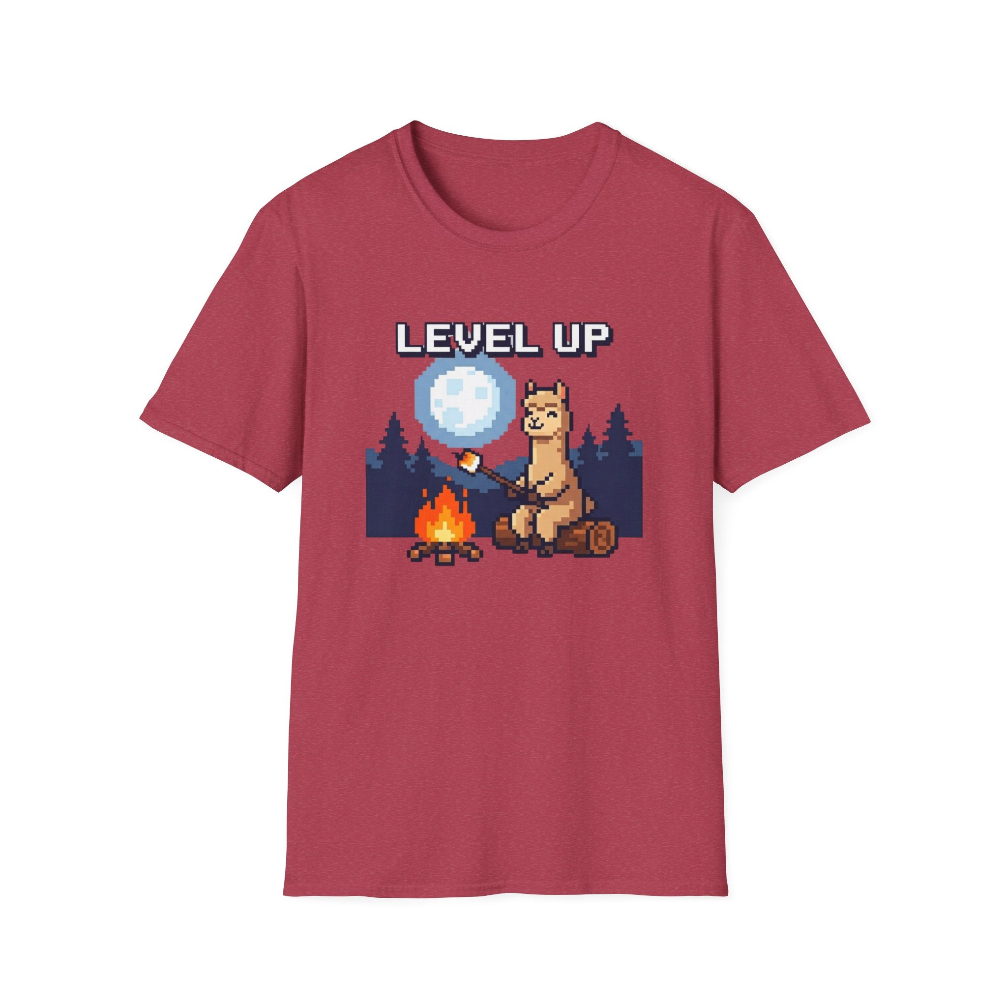Level Up Alpaca Campfire T-Shirt