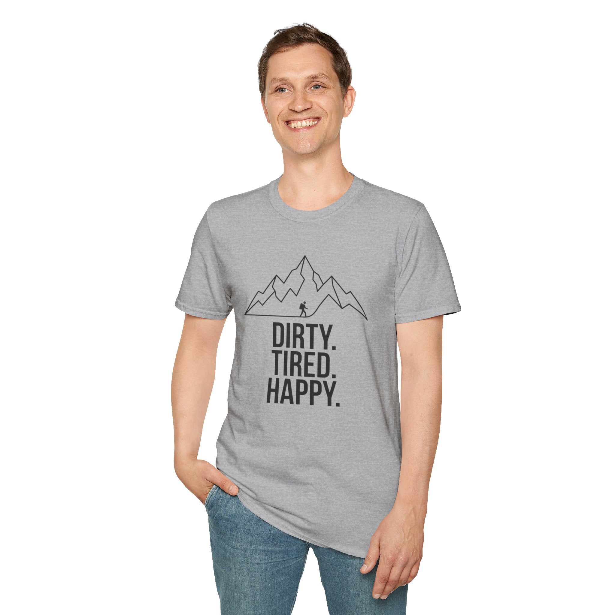 Dirty Tired Happy Outline T-Shirt