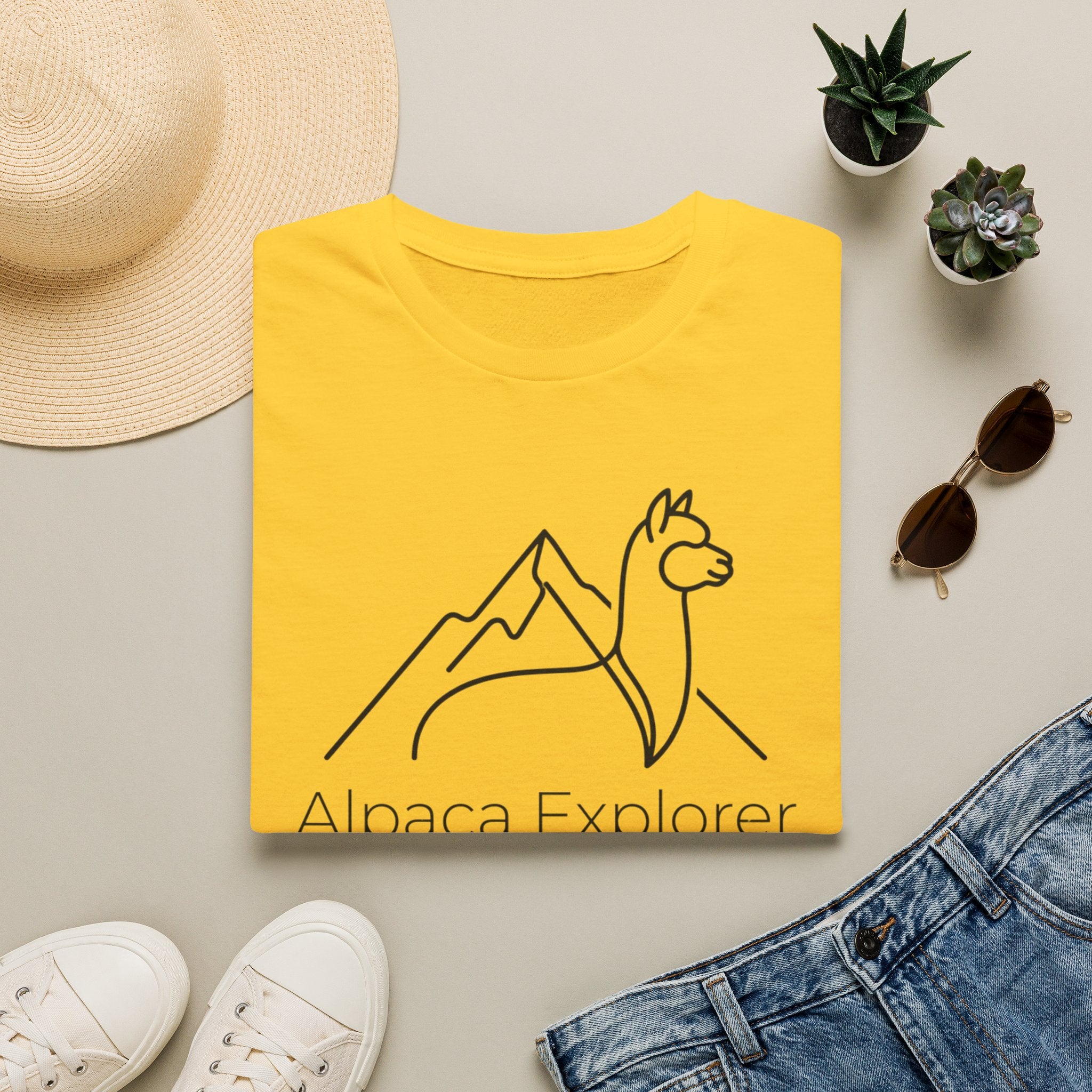 Alpaca Explorer Outline T-Shirt