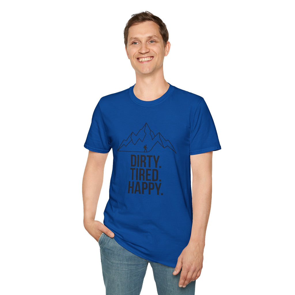 Dirty Tired Happy Outline T-Shirt