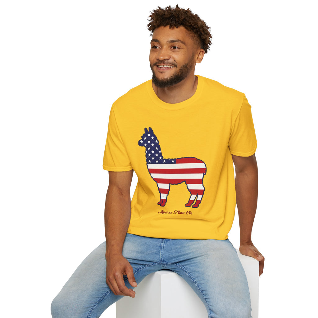 Alpaca American Flag Silhouette T-Shirt