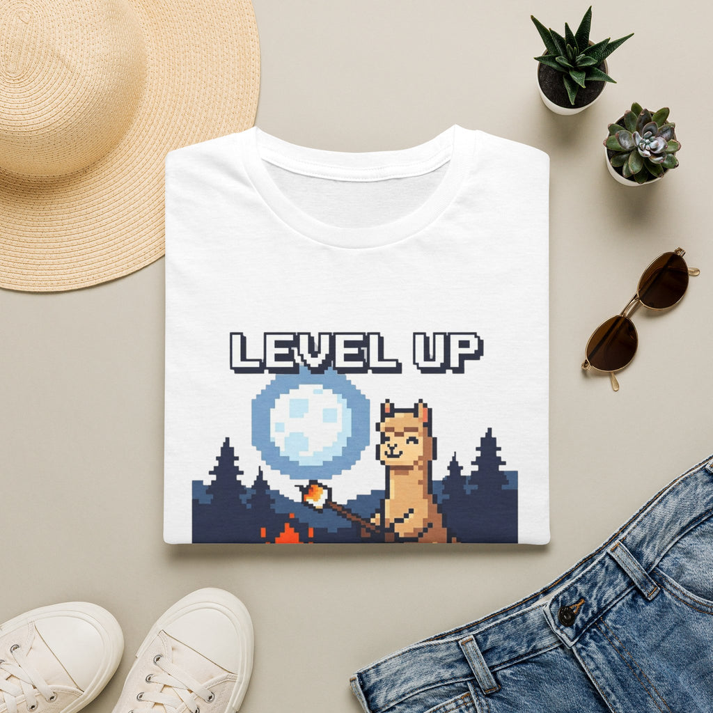 Level Up Alpaca Campfire T-Shirt