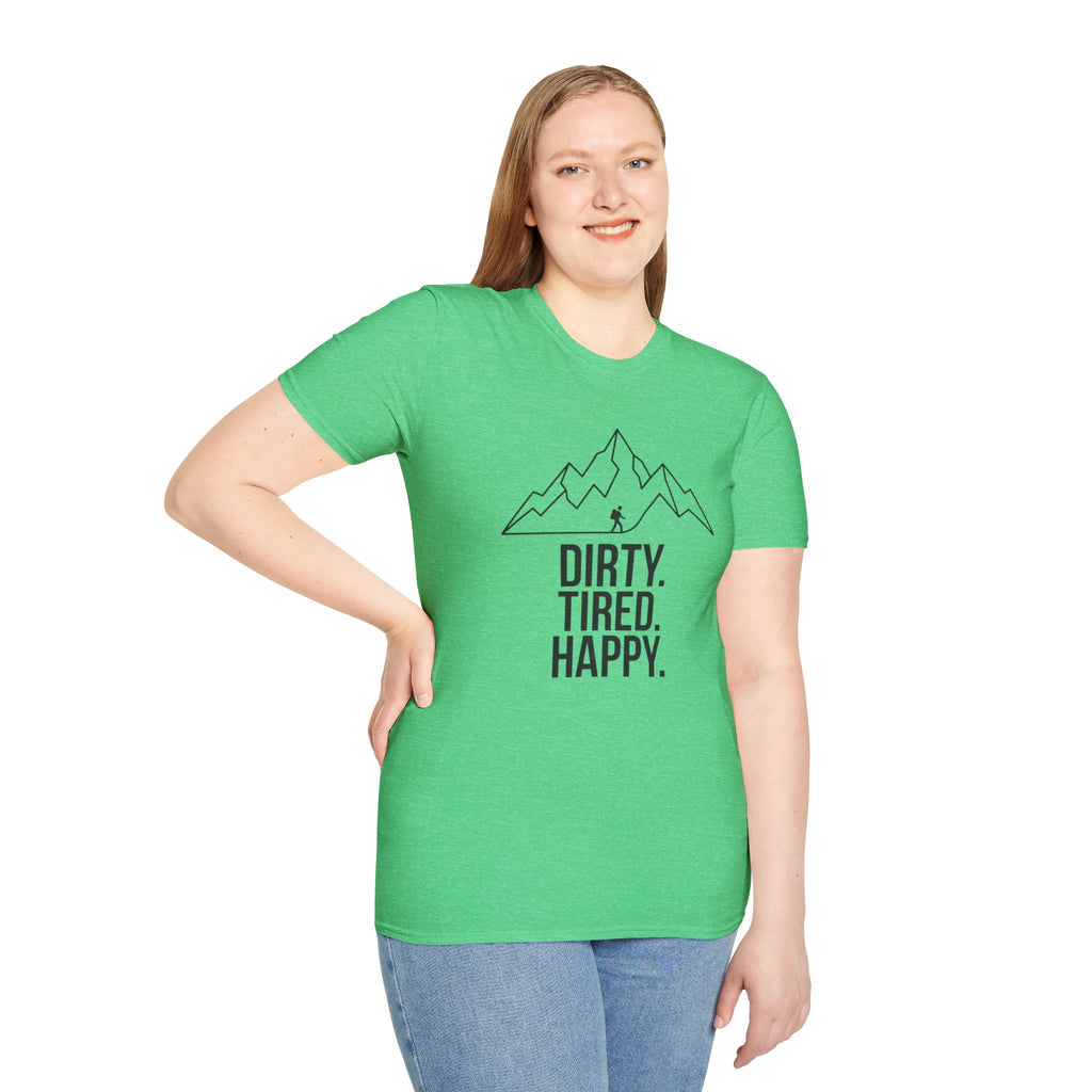 Dirty Tired Happy Outline T-Shirt
