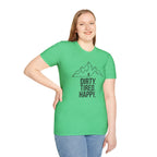 Dirty Tired Happy Outline T-Shirt