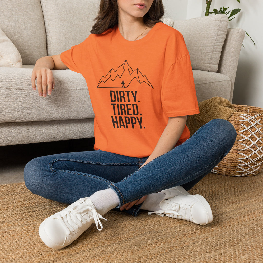 Dirty Tired Happy Outline T-Shirt