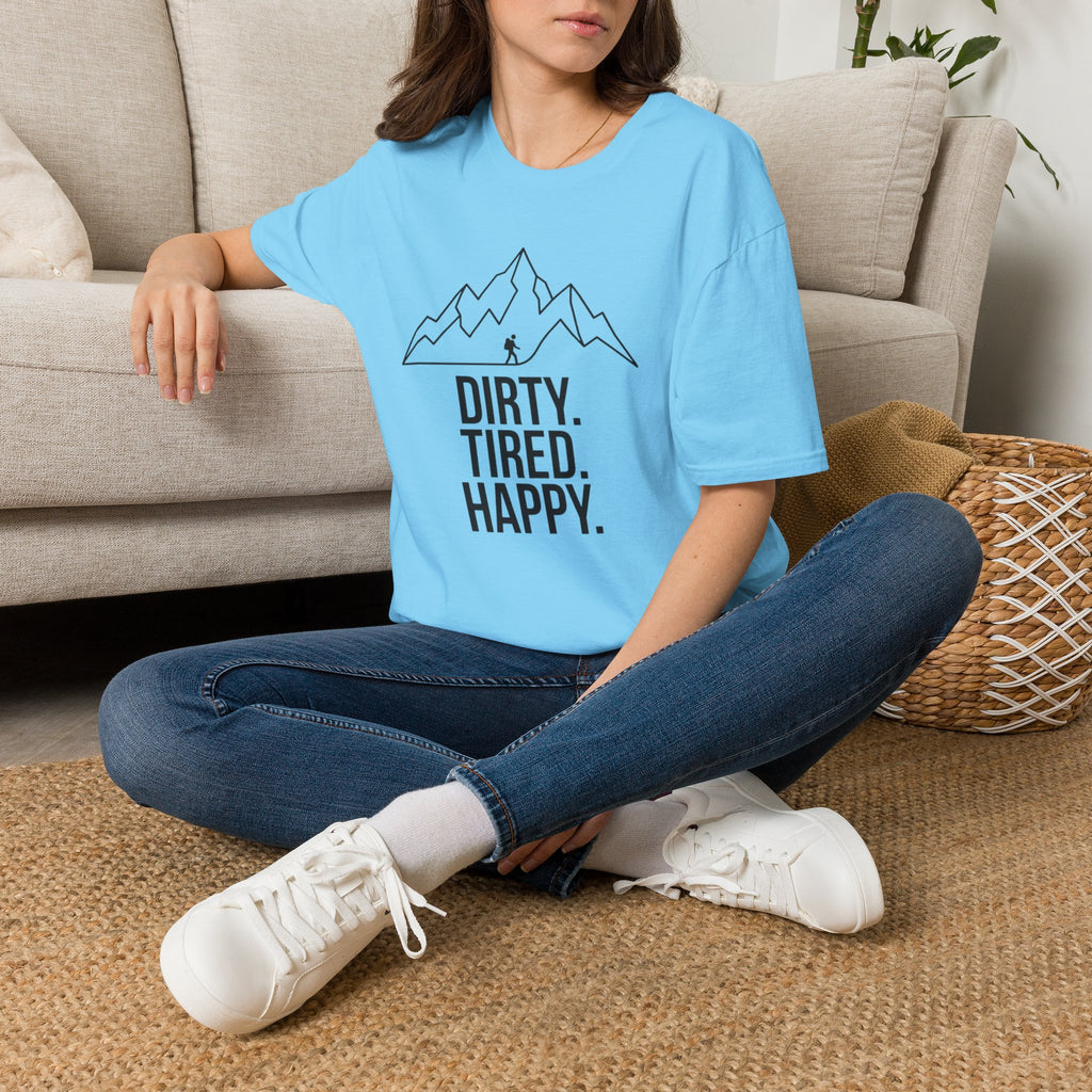 Dirty Tired Happy Outline T-Shirt