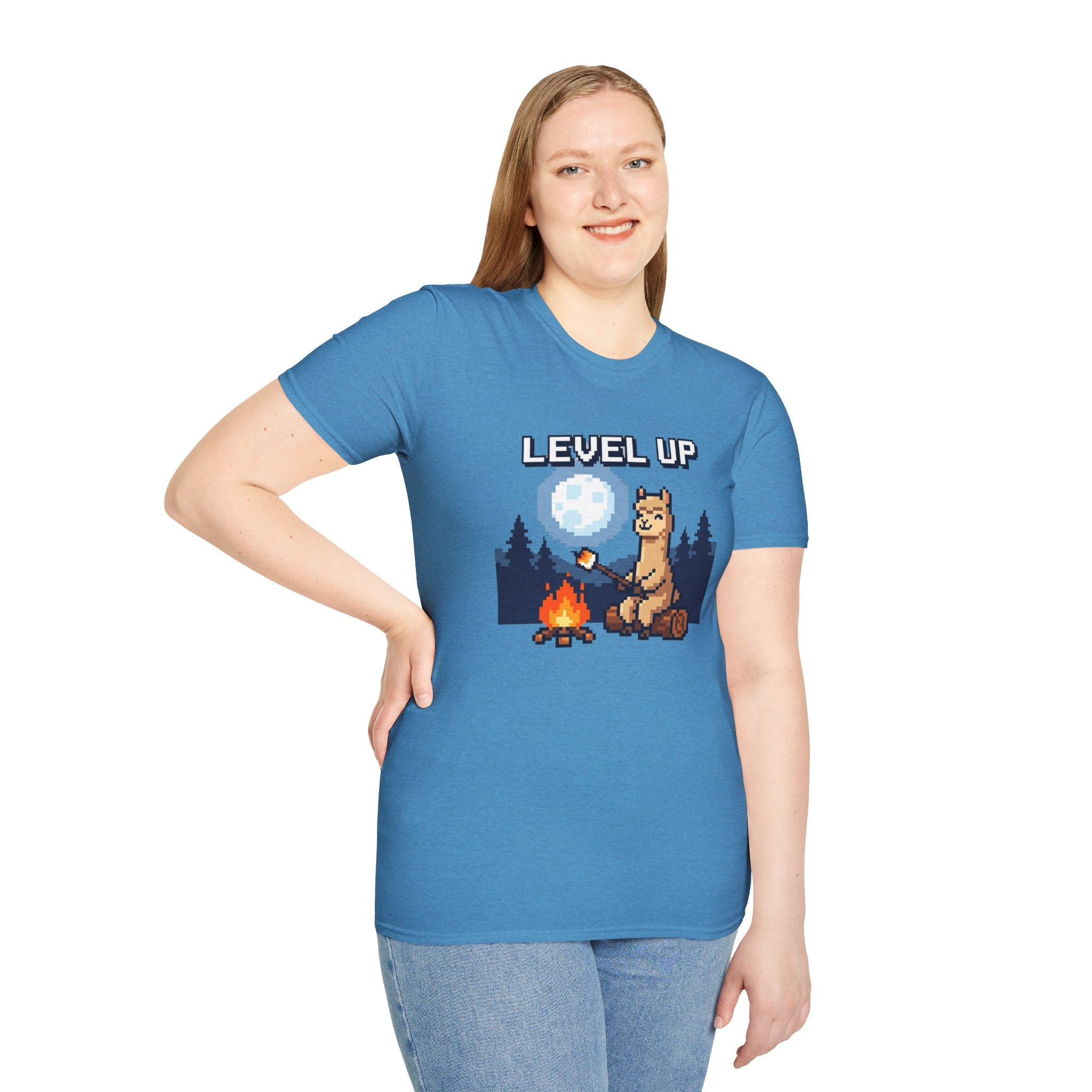 Level Up Alpaca Campfire T-Shirt