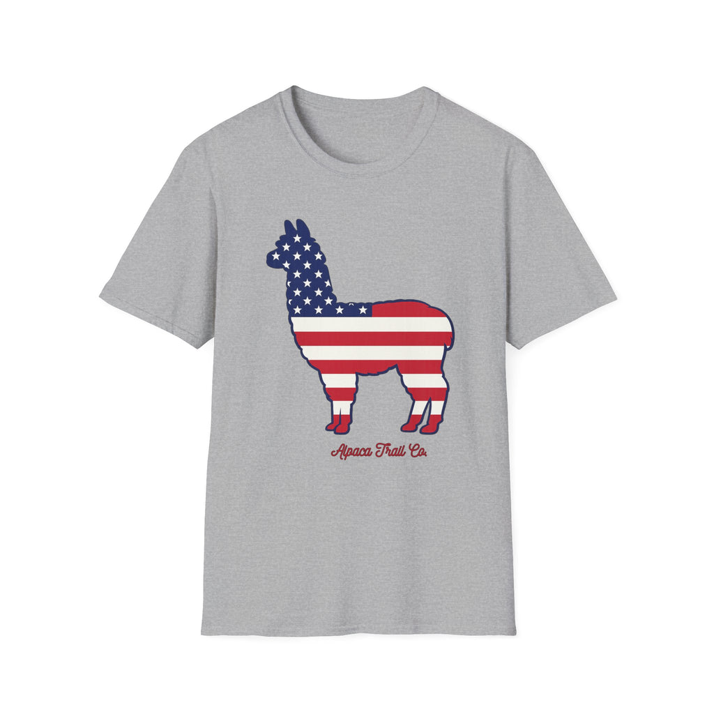 Alpaca American Flag Silhouette T-Shirt