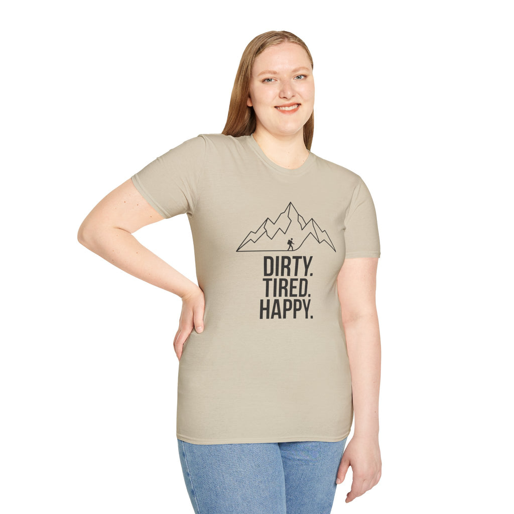 Dirty Tired Happy Outline T-Shirt