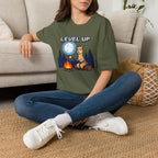 Level Up Alpaca Campfire T-Shirt