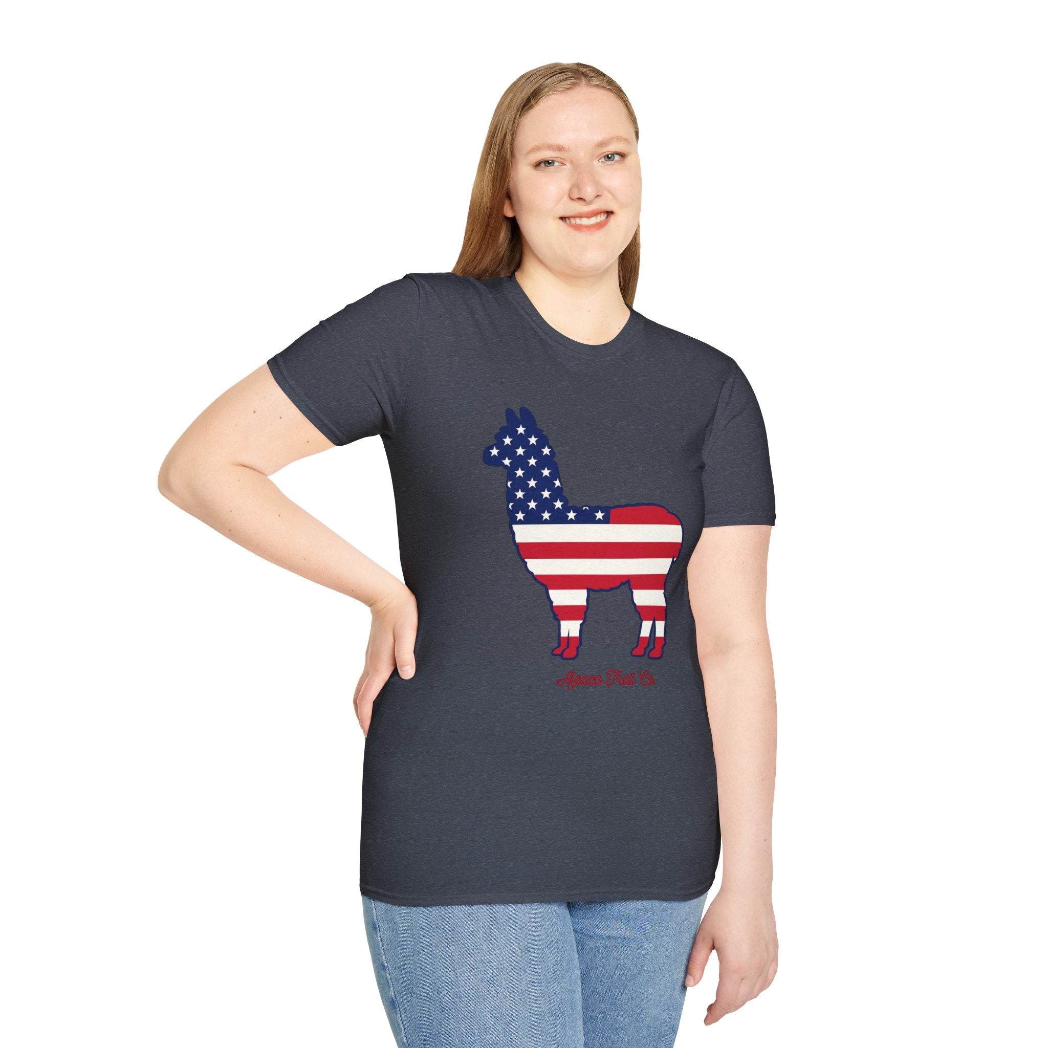 Alpaca American Flag Silhouette T-Shirt