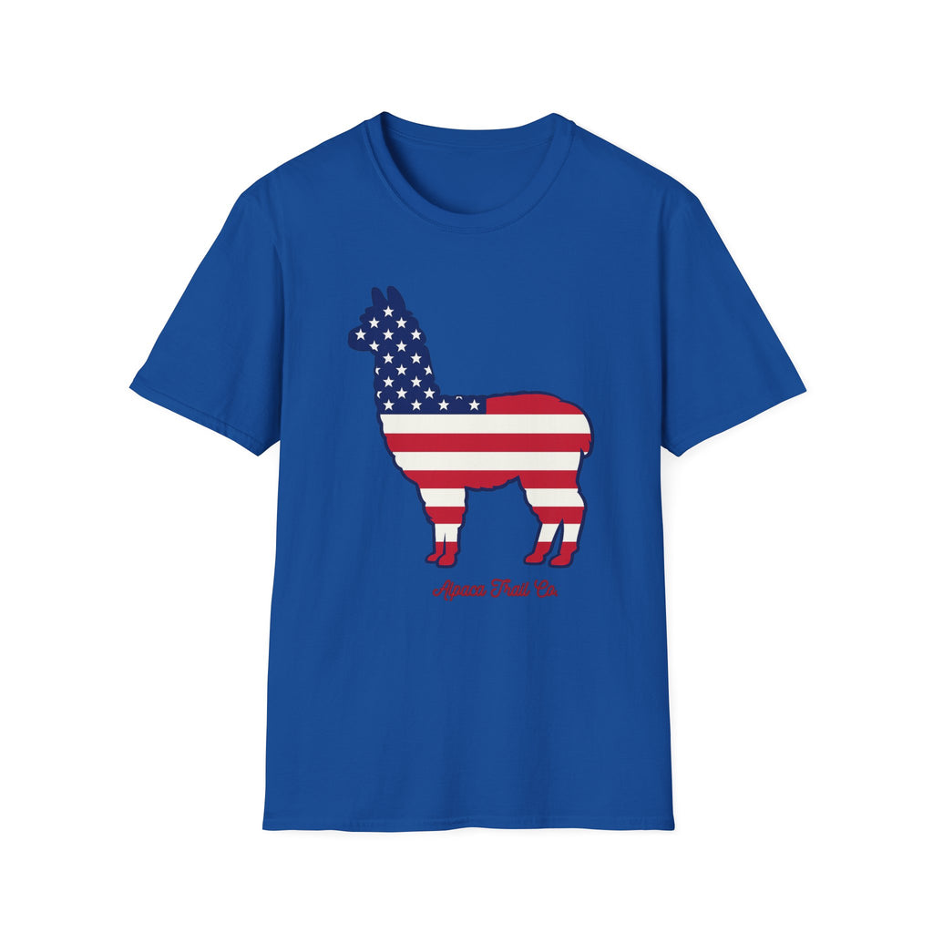 Alpaca American Flag Silhouette T-Shirt