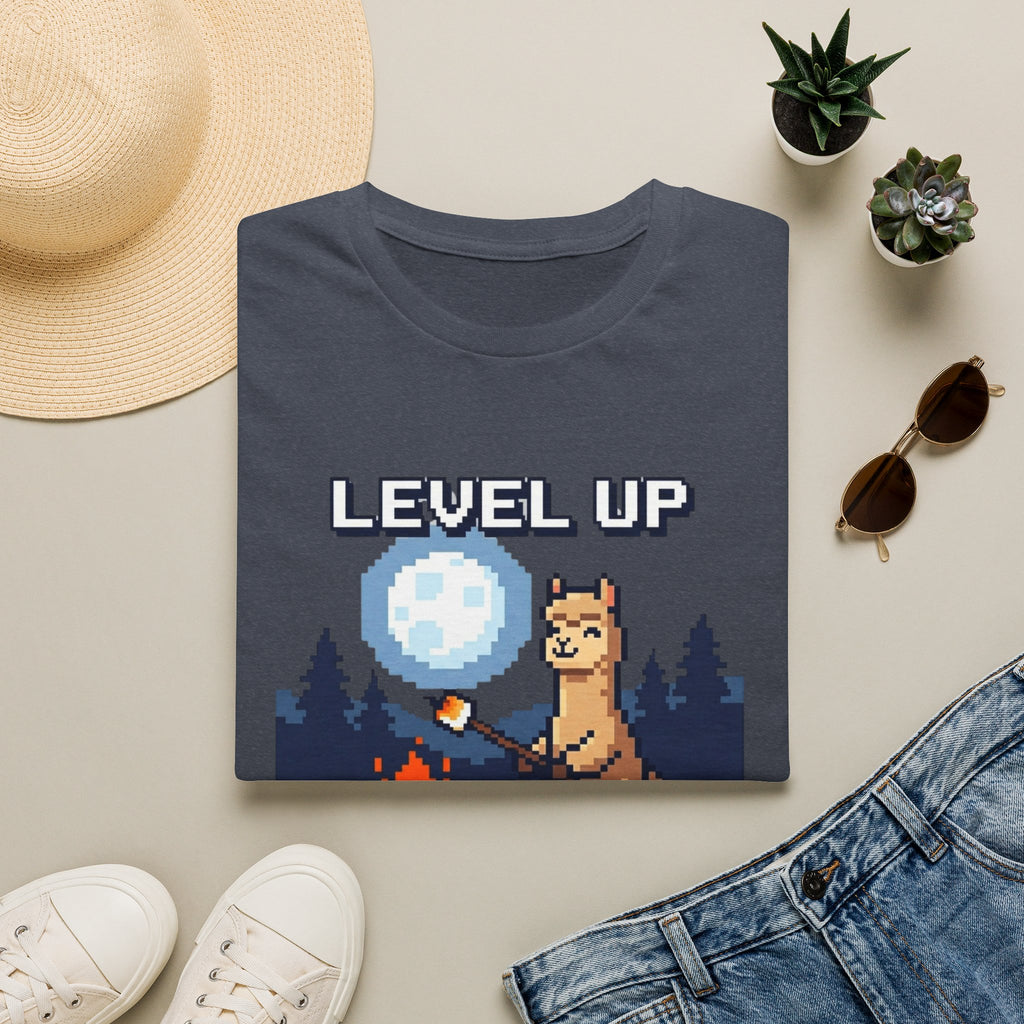 Level Up Alpaca Campfire T-Shirt