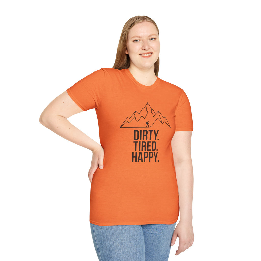 Dirty Tired Happy Outline T-Shirt