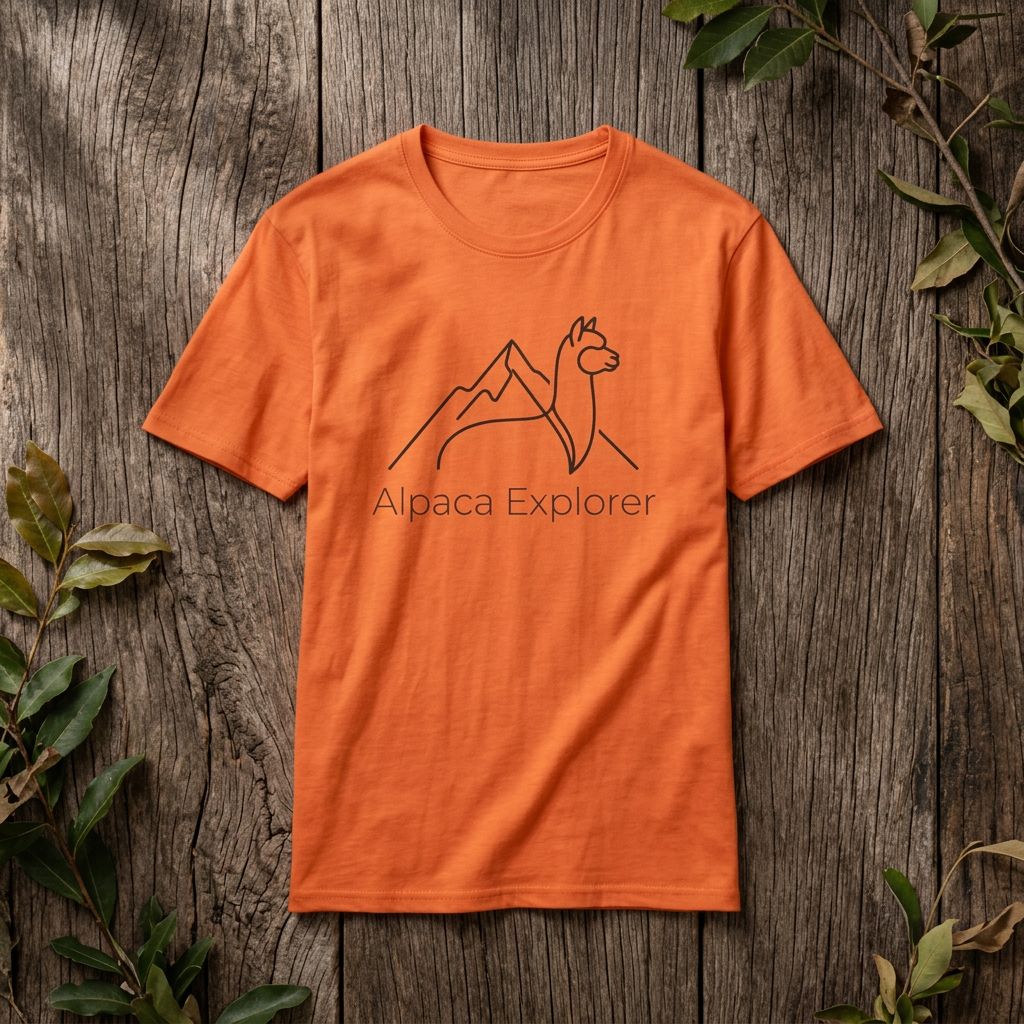 Alpaca Explorer Outline T-Shirt