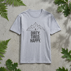 Dirty Tired Happy Outline T-Shirt