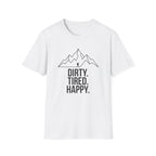 Dirty Tired Happy Outline T-Shirt