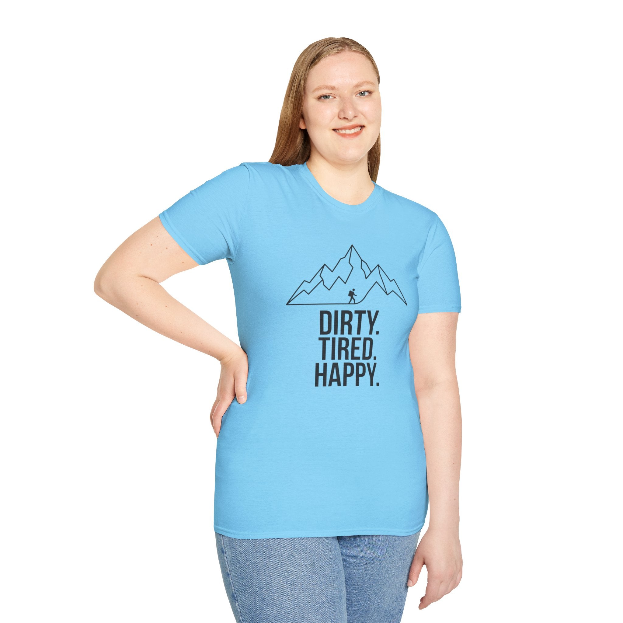 Dirty Tired Happy Outline T-Shirt