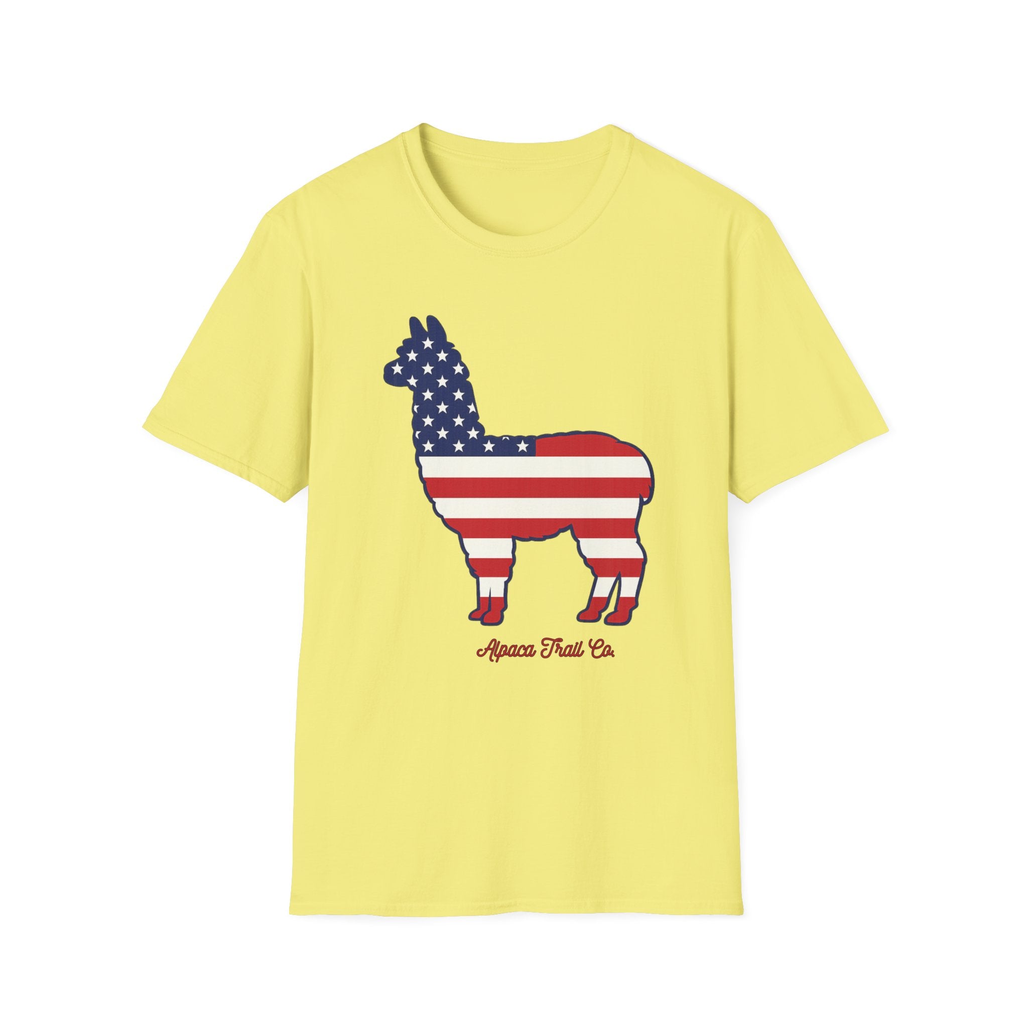 Alpaca American Flag Silhouette T-Shirt