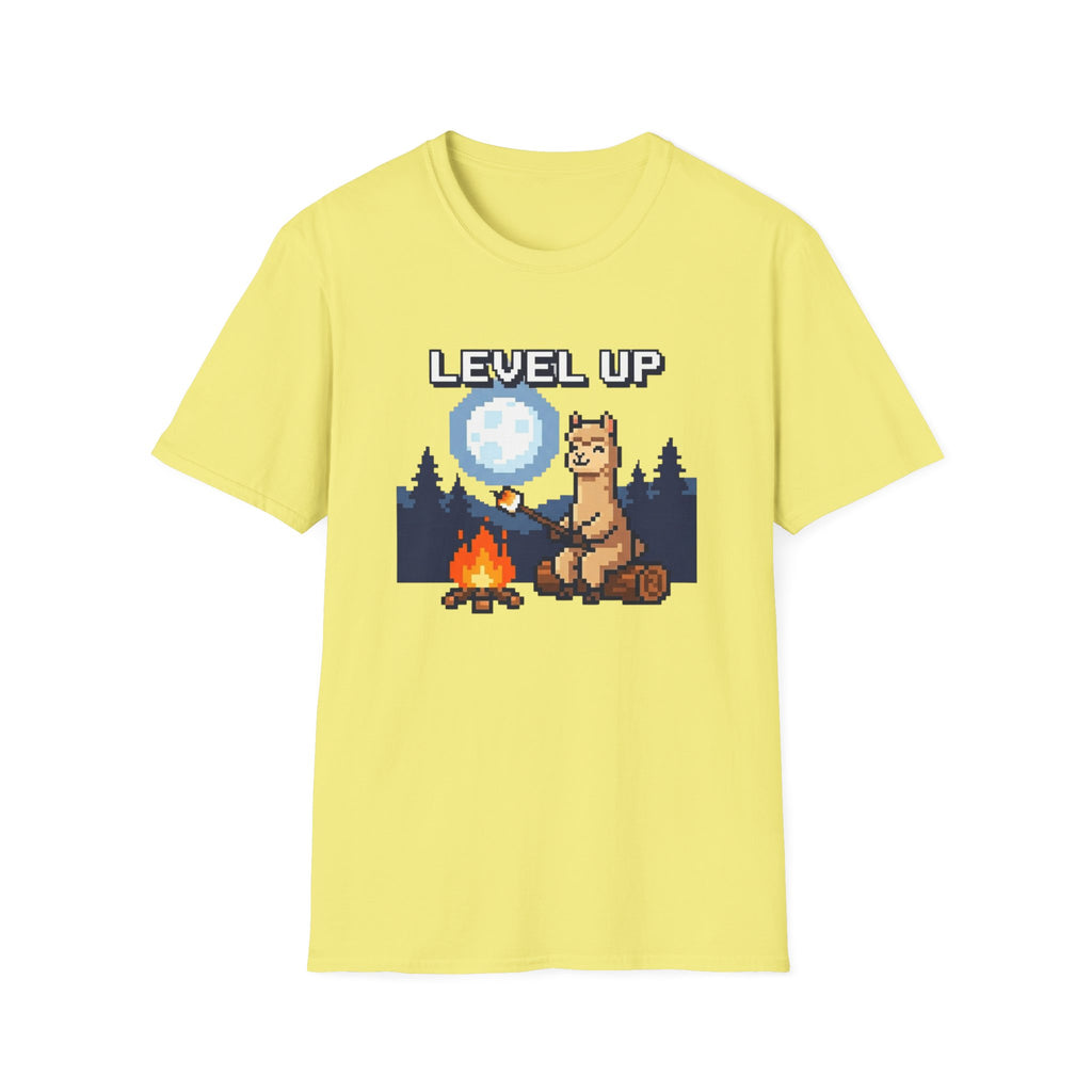 Level Up Alpaca Campfire T-Shirt