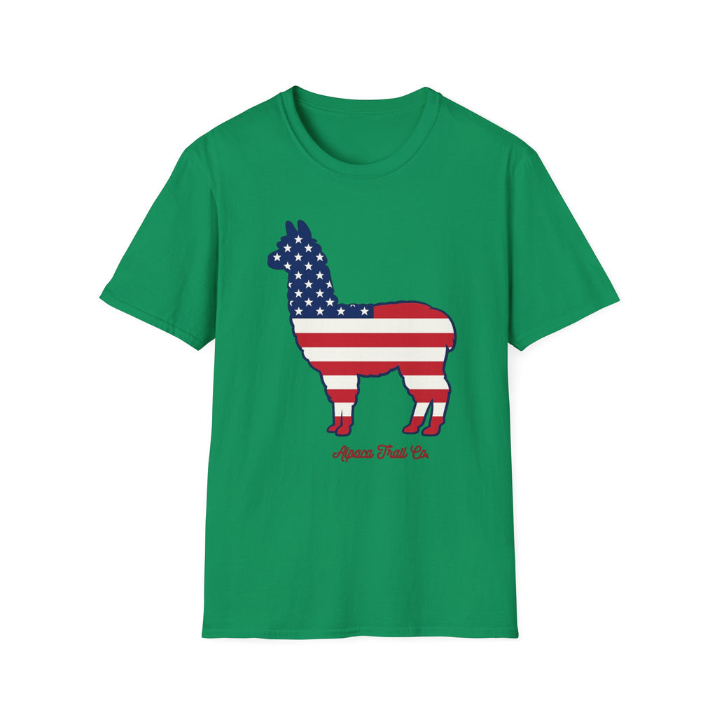 Alpaca American Flag Silhouette T-Shirt