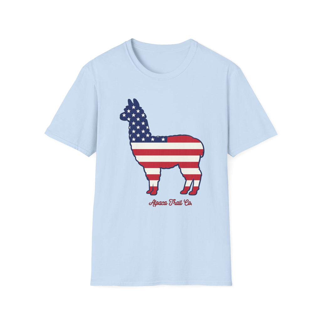 Alpaca American Flag Silhouette T-Shirt