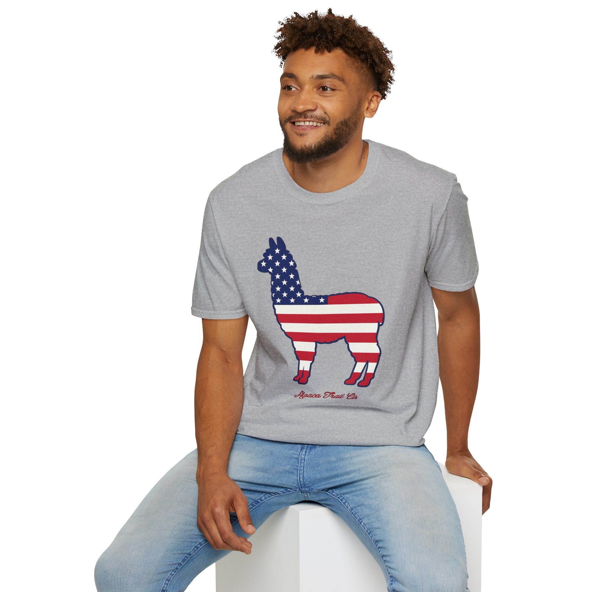 Alpaca American Flag Silhouette T-Shirt