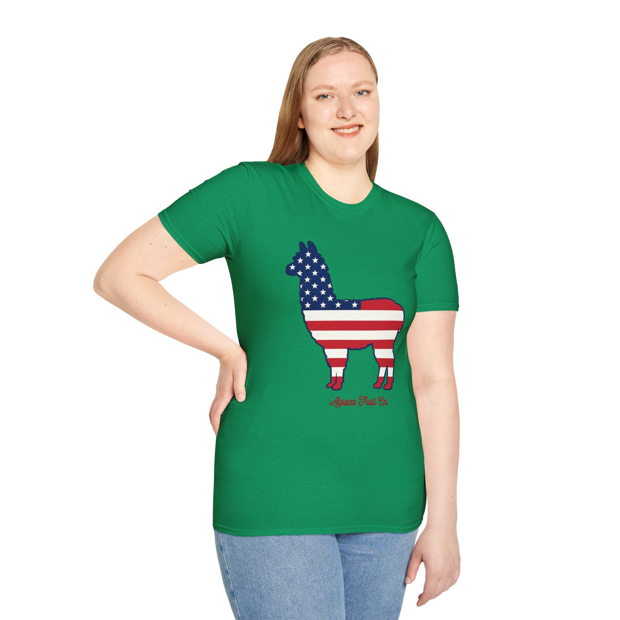 Alpaca American Flag Silhouette T-Shirt