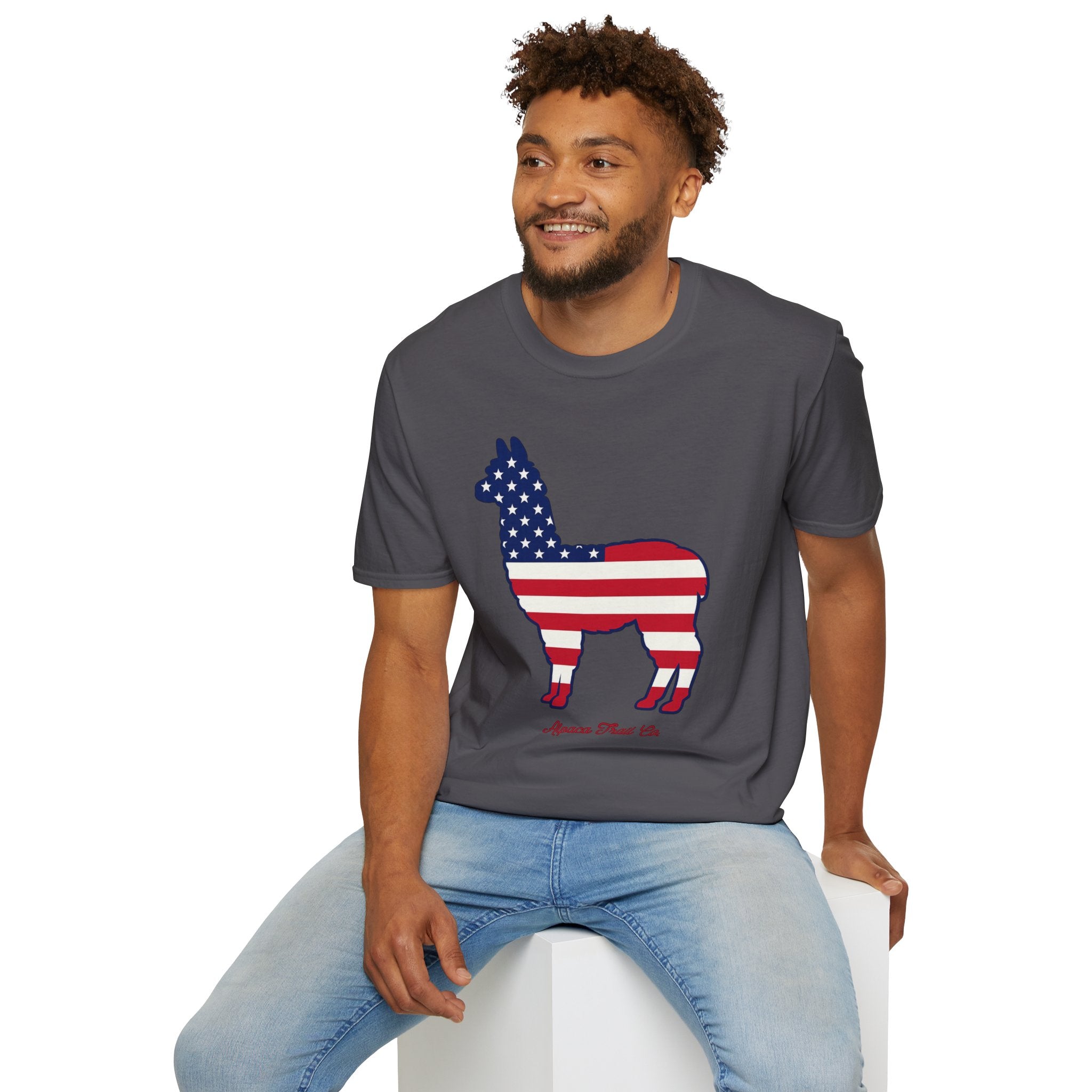 Alpaca American Flag Silhouette T-Shirt