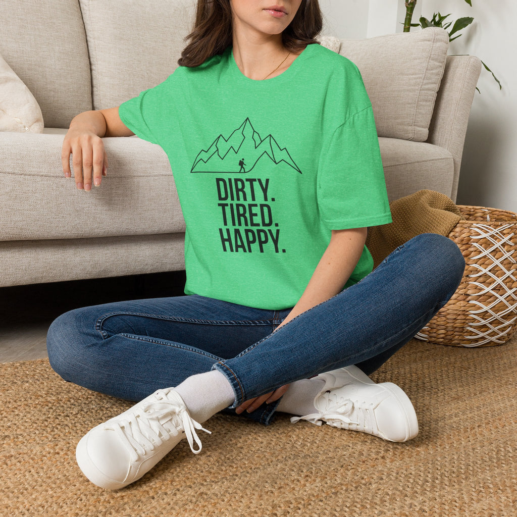 Dirty Tired Happy Outline T-Shirt