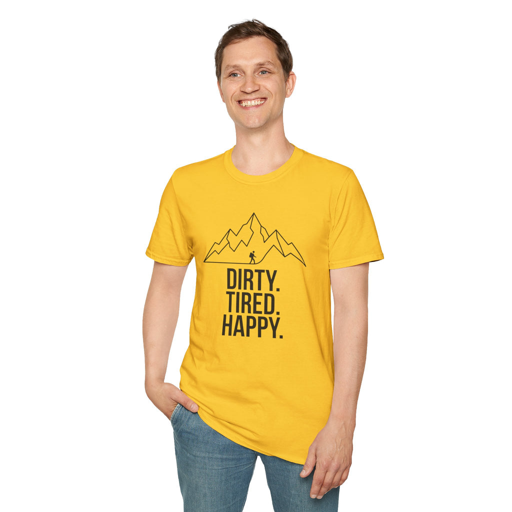 Dirty Tired Happy Outline T-Shirt