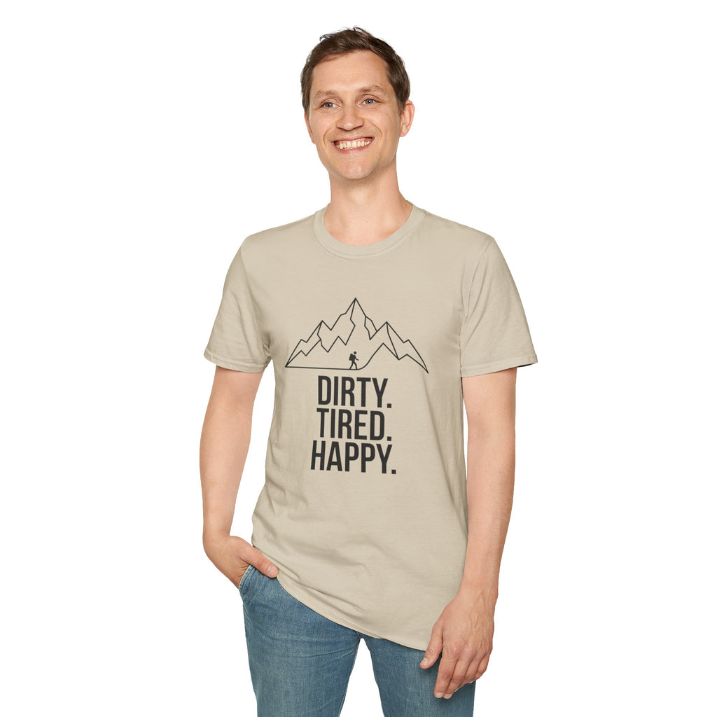 Dirty Tired Happy Outline T-Shirt