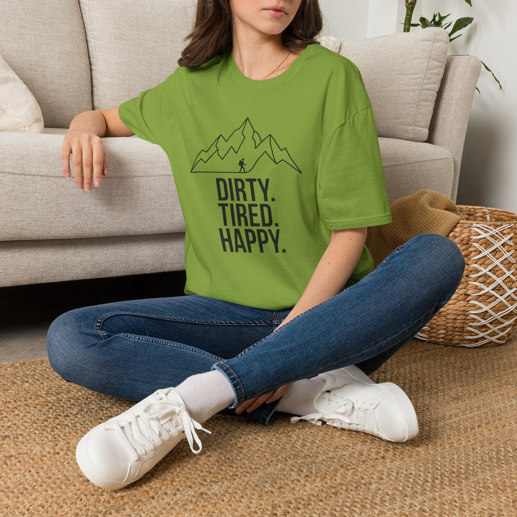 Dirty Tired Happy Outline T-Shirt