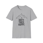 Dirty Tired Happy Outline T-Shirt