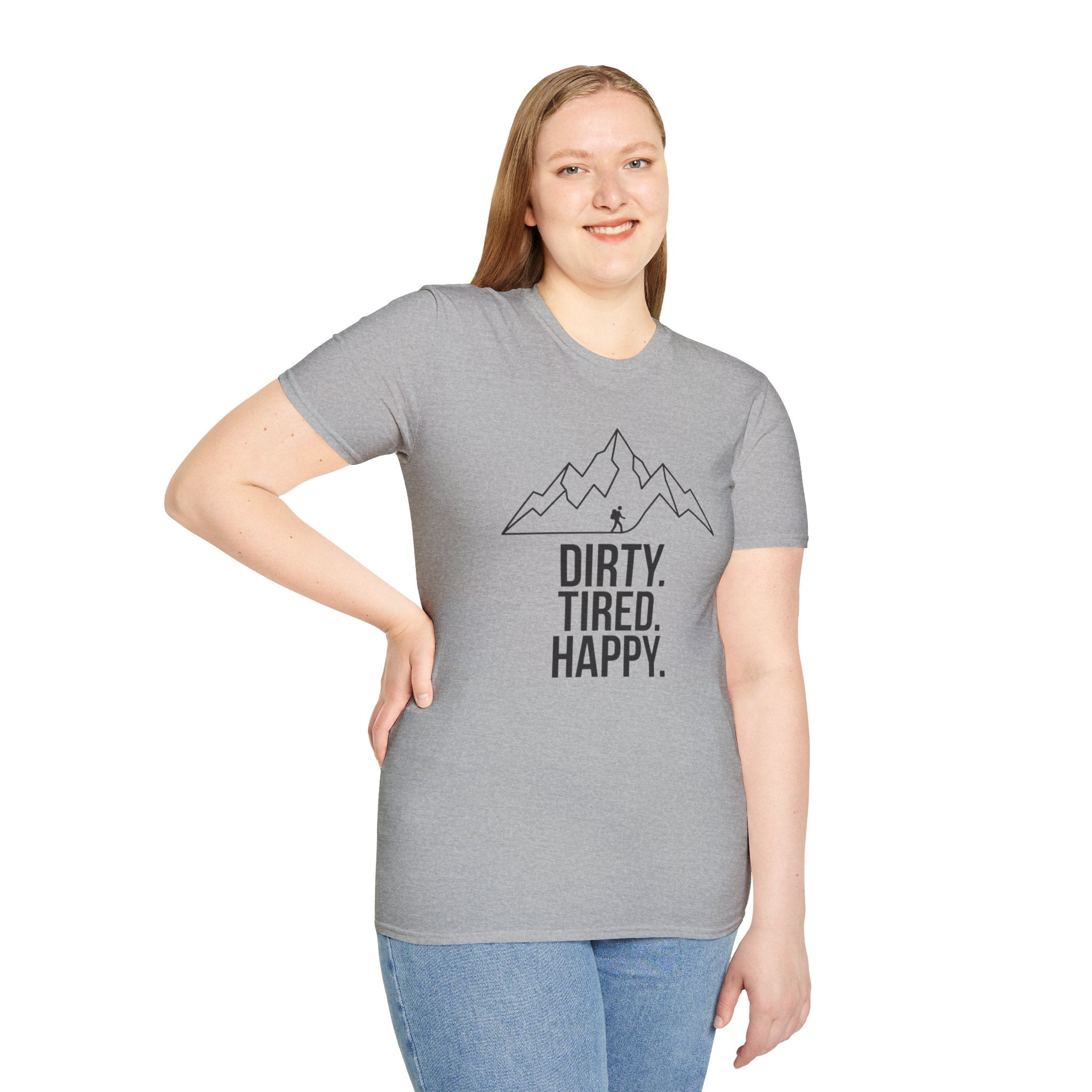 Dirty Tired Happy Outline T-Shirt