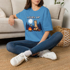 Level Up Alpaca Campfire T-Shirt