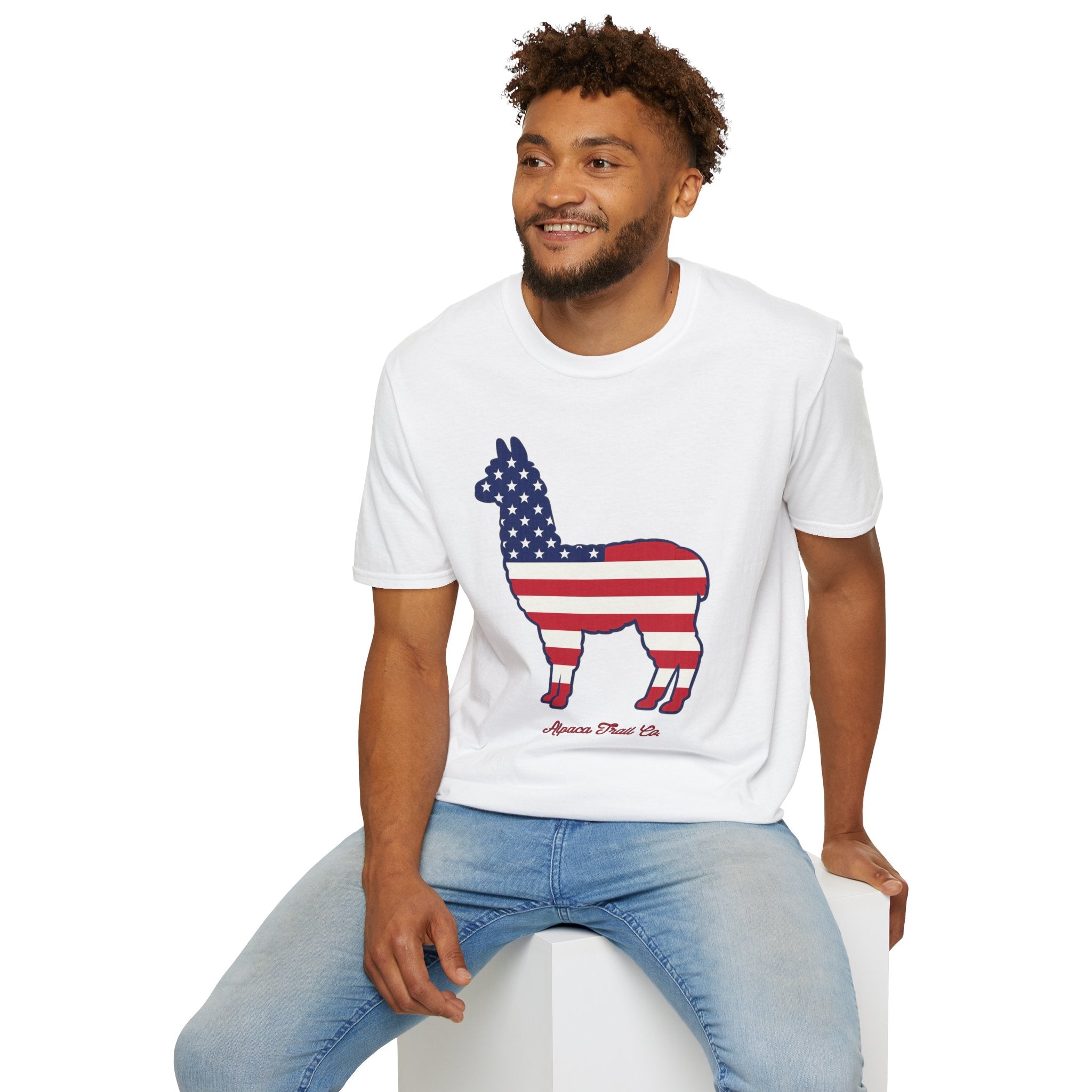 Alpaca American Flag Silhouette T-Shirt