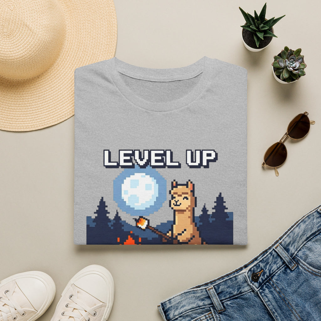 Level Up Alpaca Campfire T-Shirt