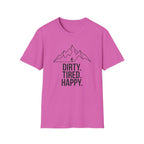 Dirty Tired Happy Outline T-Shirt