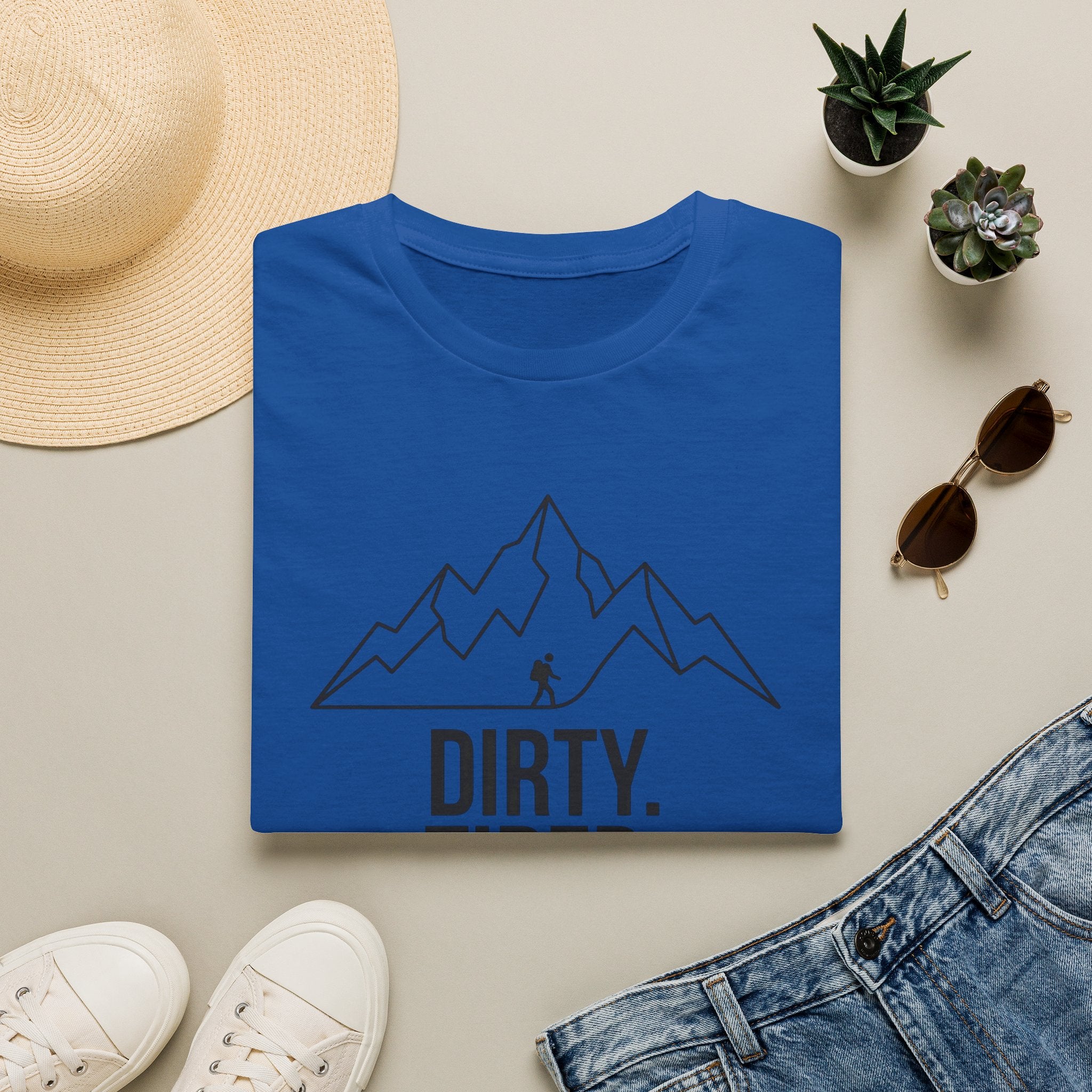 Dirty Tired Happy Outline T-Shirt
